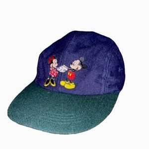 *SOLD* Mickey and Minnie Wool Camp Cap